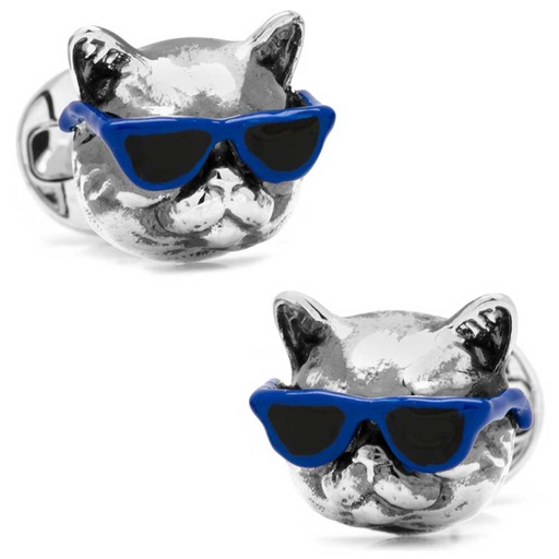 [CU.CUFF.0003124] Party Animal Cat Cufflinks