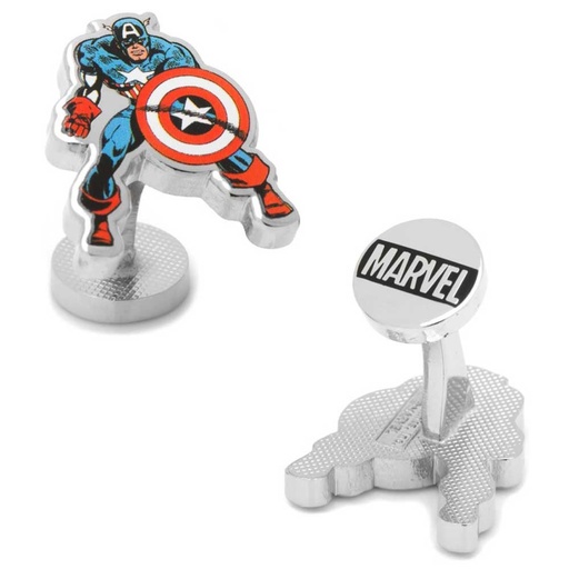 [CU.CUFF.0003155] Captain America Action Cufflinks