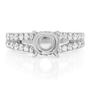 [FI.BRID.0004274] 18k White Gold Mounting W/Brilliant Round Diamonds Under Head & Down Sides