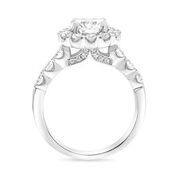 [FI.BRID.0004281] 18k White Gold Mounting W/Brilliant Round Around Head & Down Sides