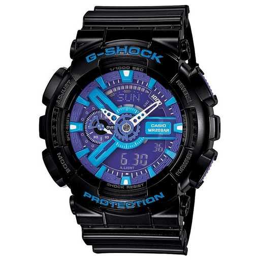 [PA.WATC.0005045] G-Shock Xl Black W/Blue & Purple Accents