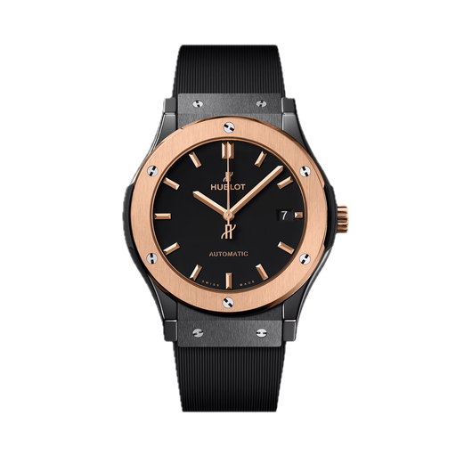 [HU.WATC.0005365] Hublot Classic Fusion 45m Auto Ceramic W/King Gold Bezel & Date @ 3:00