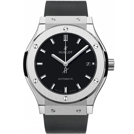 [HU.WATC.0005367] Hublot Classic Fusion 45m Titanium W/Black Bezel & Date @ 3:00
