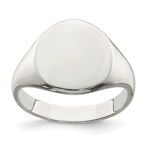 Mens Signet Sterling Silver Ring.