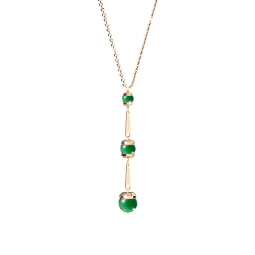 [TE.FASH.0007437] Rebecca Yellow 3 Grn Bead Drop Neck