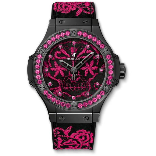 [HU.WATC.0005431] Hublot Big Bang 41m Sugar Skull Hot Pink W/ Pink Sapphires