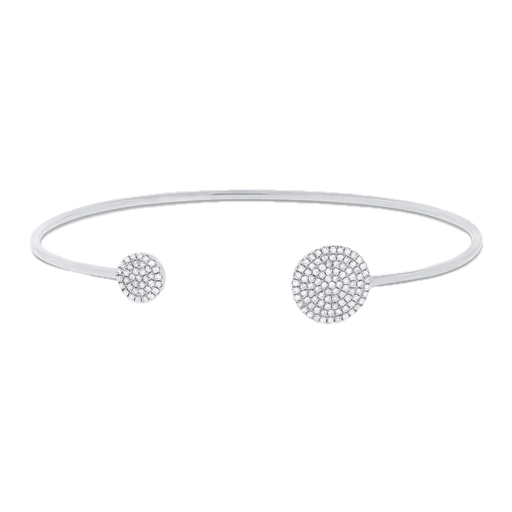 [SH.FASH.0007857] Shy Creation 14k White Gold Diamond Bangle