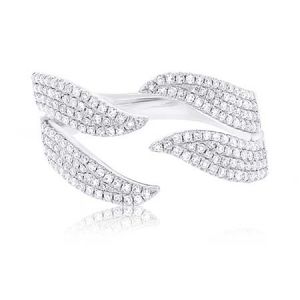 [SH.FASH.0007823] Shy Creation 14k White Gold Diamond Pave Ring