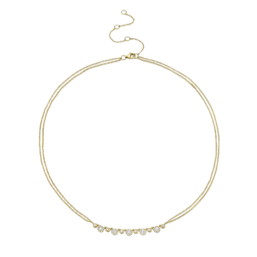 [SH.FASH.0007907] 14k Yellow Gold Diamond Necklace 0.56ct