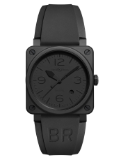[BE.WATC.0002299] Aviation Automatic Phantom Black Matte Case Black Dial Black Rubber Strap 42m