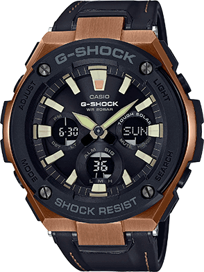 [CA.WATC.0005247] G-Shock G-Steel Vintage Ad Black Leather
