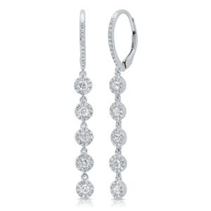 [SH.FASH.0007893] 0.99ct 14k White Gold Diamond Earring