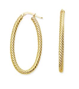 [MI.GOLD.6044] Fancy Oval Hoop Ear