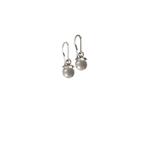 [TE.FASH.0007502] Boulevard Stone Silver Tone Smoke Bead Dangle Earring