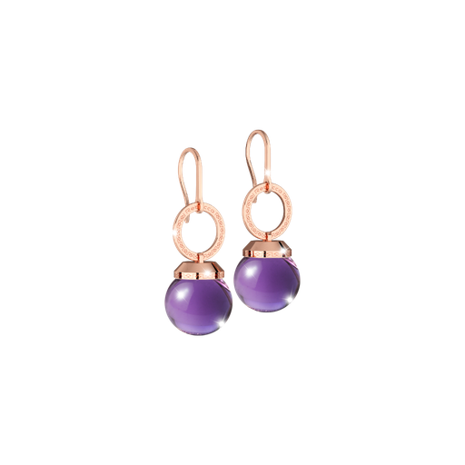 [TE.FASH.0007555] Rebecca Bronze Earrings W/Stones