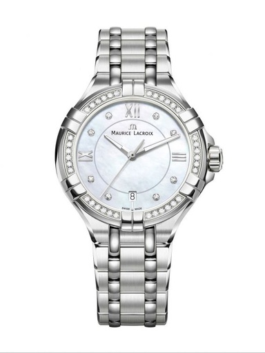 [KE.WATC.0005915] Aikon Ladies, 35m, Mop/Diamond Bezel, Ss Bracelet