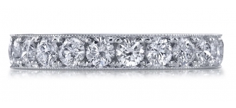 [JO.WEDD.5600] Round Diamond Pave Set 1/2 Way Band