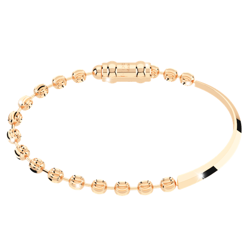 [TE.FASH.0008647] My World Yellow Gold Tone Half Bead Bracelet