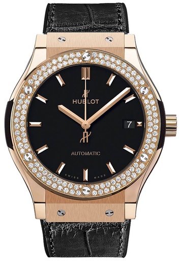 [HU.WATC.0008681] Classic Fusion 38m Rose Gold Black Dial & Diamond Bezel