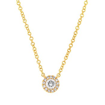 [SH.FASH.0009265] Eden Collection 14kyg Diamond Pendant 0.14ct