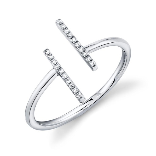 [SH.DIAM.0009270] Kate 14k White Gold Diamond 0.06cts T Ring