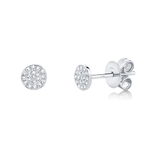 [SH.DIAM.0009282] Kate 14k White Gold Mini Pave 0.07cts Stud Earrings