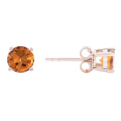 [LA.GEMS.9421] 14k Yellow Gold 5m Citrine Earring- November