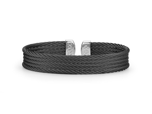 [AL.FASH.9649] Black PVD 5 Row Cuff