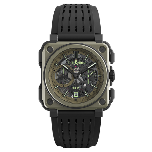 [BE.WATC.0017583] Bell & Ross X1 Military 45mm Green Ceramic Le 250pcs