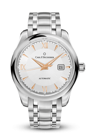 [CA.WATC.0017685] Carl F. Bucherer Manero Autodate Stainless Silver Dial On Bracelet