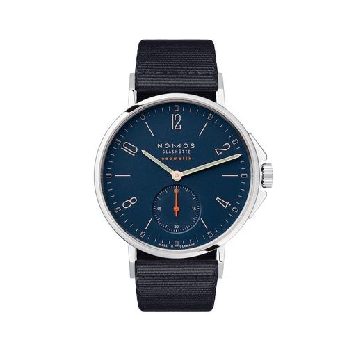 [NO.WATC.0019497] Nomos Ahoi Neomatik Atlantic Blue/Black Dial On Black Strap