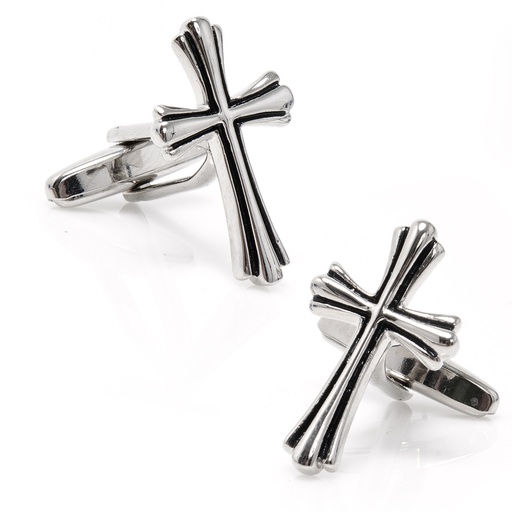 [CU.CUFF.0026597] Silver Cross Cufflinks