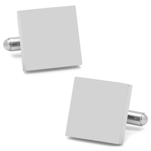 [CU.CUFF.0026671] Stainless Steel Square Infinity Engravable Cufflinks