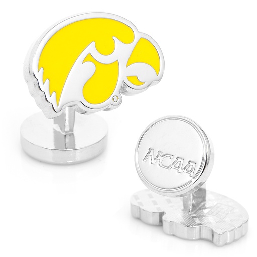 [CU.CUFF.0026713] Palladium University Of Iowa Hawkeyes Cufflinks