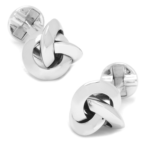 [CU.CUFF.0026734] Sterling Silver Knot Cufflinks