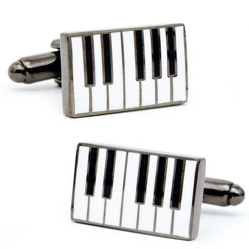 [CU.CUFF.0026804] Enamel Piano Cufflinks