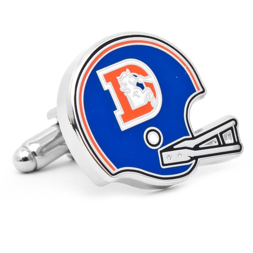 [CU.CUFF.0026947] Retro Denver Broncos Helmet Cufflinks