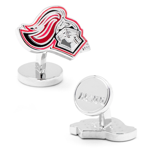 [CU.CUFF.0027029] Palladium University Of Rutgers Scarlet Knight Cufflinks