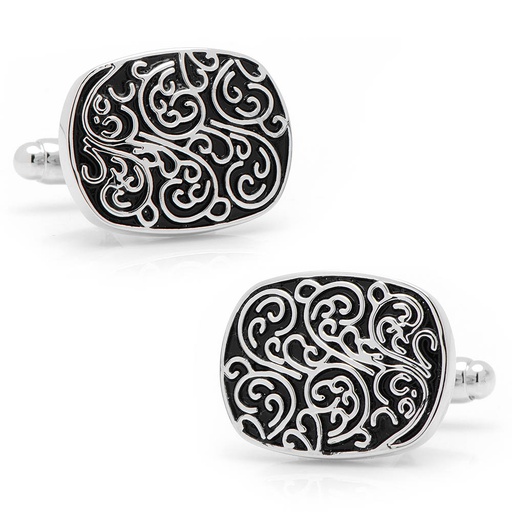 [CU.CUFF.0027094] Silver Filigree Cufflinks
