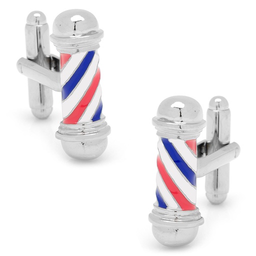 [CU.CUFF.0027160] Classic Barber Shop Pole Cufflinks