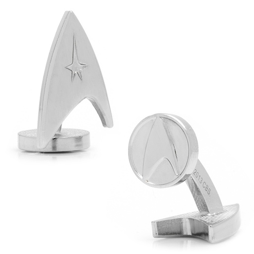 [CU.CUFF.0027279] Silver Delta Shield Cufflinks
