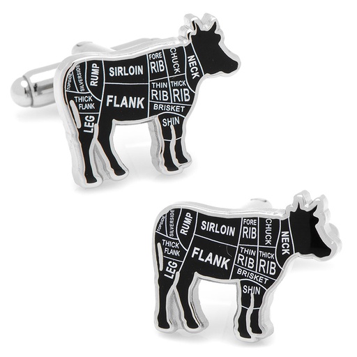 [CU.CUFF.0027331] Beef Butcher Cuts Cufflinks