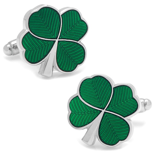 [CU.CUFF.0027401] Green Clover Cufflinks