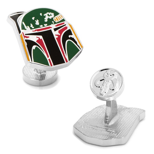 [CU.CUFF.0027422] Boba Fett Distressed Helmet Cufflinks