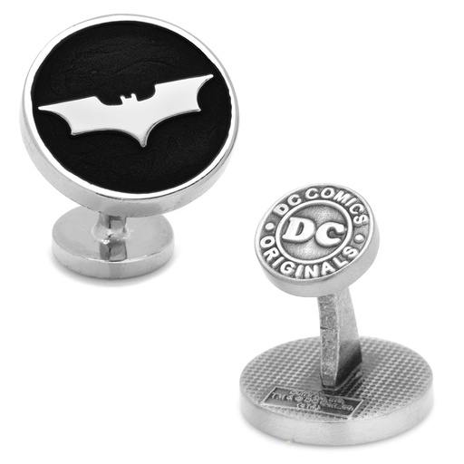[CU.CUFF.0027435] Recessed Black Batman Dark Knight Cufflinks