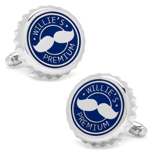 [CU.CUFF.0027450] Blue Bottle Cap Cufflinks
