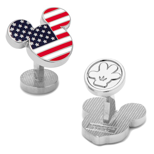 [CU.CUFF.0027485] Stars & Stripes Mickey Mouse Cufflinks