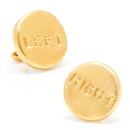 [CU.CUFF.0027647] Gold Left/Right Cufflinks