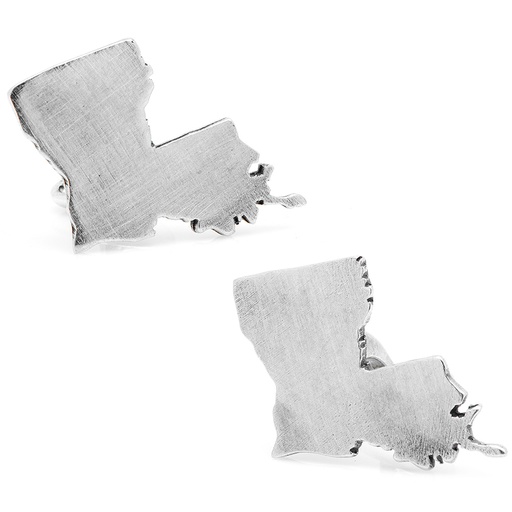 [CU.CUFF.0027658] Pewter Louisiana Cufflinks