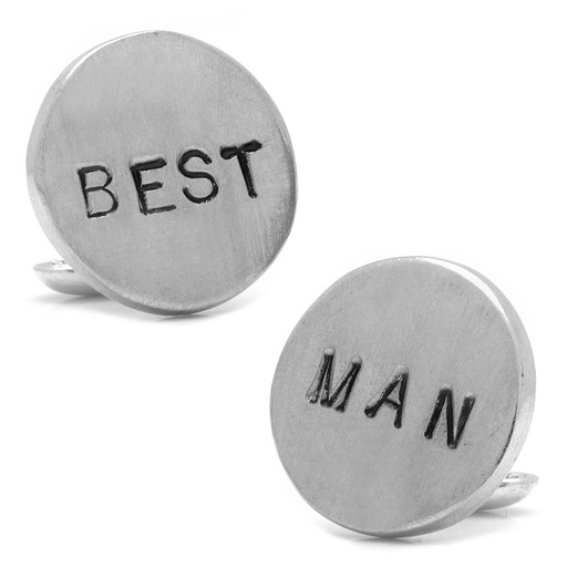 [CU.CUFF.0027677] Pewter Best Man Cufflinks